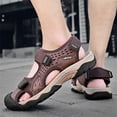 thumbnail image 4 of LASUDRAA Mens Outdoor Hiking Sandals Waterproof Lightweight Athletic Sandals with Adjustable Straps Non-Slip Beach Shoes for Men, 4 of 8