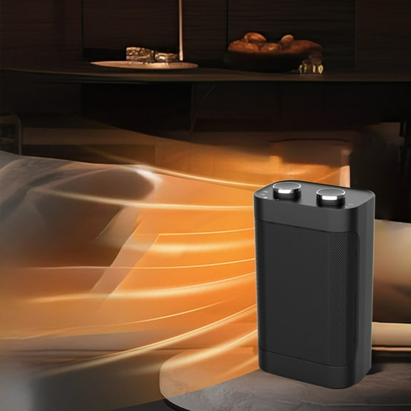 HongHeng Space Heaters for Indoor Use, Portable Ceramic Space Heater, Small Space Heater with thermostat, Overheat and Tip-Over Protection for office Home