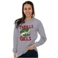 thumbnail image 3 of Fisherman Life Thrills and Gills Long Sleeve TShirt Men Women Brisco Brands S, 3 of 6