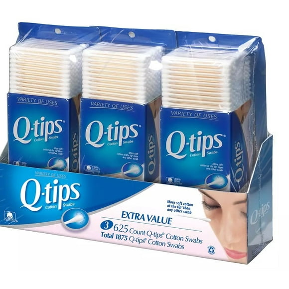 Q-Tip Cotton Swabs, 3 pk./625 ct.