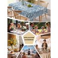 thumbnail image 5 of Blue Coral Coastal Table Cloth, Ocean Nautical Seaside Beach Waterproof Tablecloth for Rectangle Tables, Reusable Washable Fabric Table Cover for Restaurant Kitchen Dining Tables 54"x108", 5 of 6
