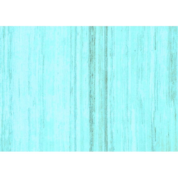 Ahgly Company Indoor Rectangle Solid Light Blue Modern Area Rugs, 7' x 10'