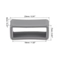 thumbnail image 2 of Unique Bargains Watch Band Strap Loops Silicone for 19mm Width Watch Band, Deep Gray 4 Pack, 2 of 5
