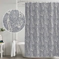 thumbnail image 5 of Paisley Shower Curtain, Waterproof Shower Curtains for Bathroom, Vintage Mediterranean Abstract Texture Gray Blue Washable Fabric Bathtub Curtain Set Bath Decor with 12 Hooks 48"x72", 5 of 8