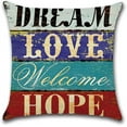 thumbnail image 4 of 45 x 45 cm Lot de 4 Housses de Coussin en Coton et Lin Rétro Style Rétro pour Lit Voiture Home Sofa Imprimé, 4 of 5