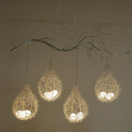 Creative Bird's Nest Chandelier, Ceiling Lamp Fixture, Rustic Pendant Light