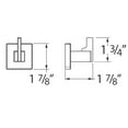 thumbnail image 2 of Huntington Brass Square Style Robe Hook in Polished Nickel PVD, 2 of 7