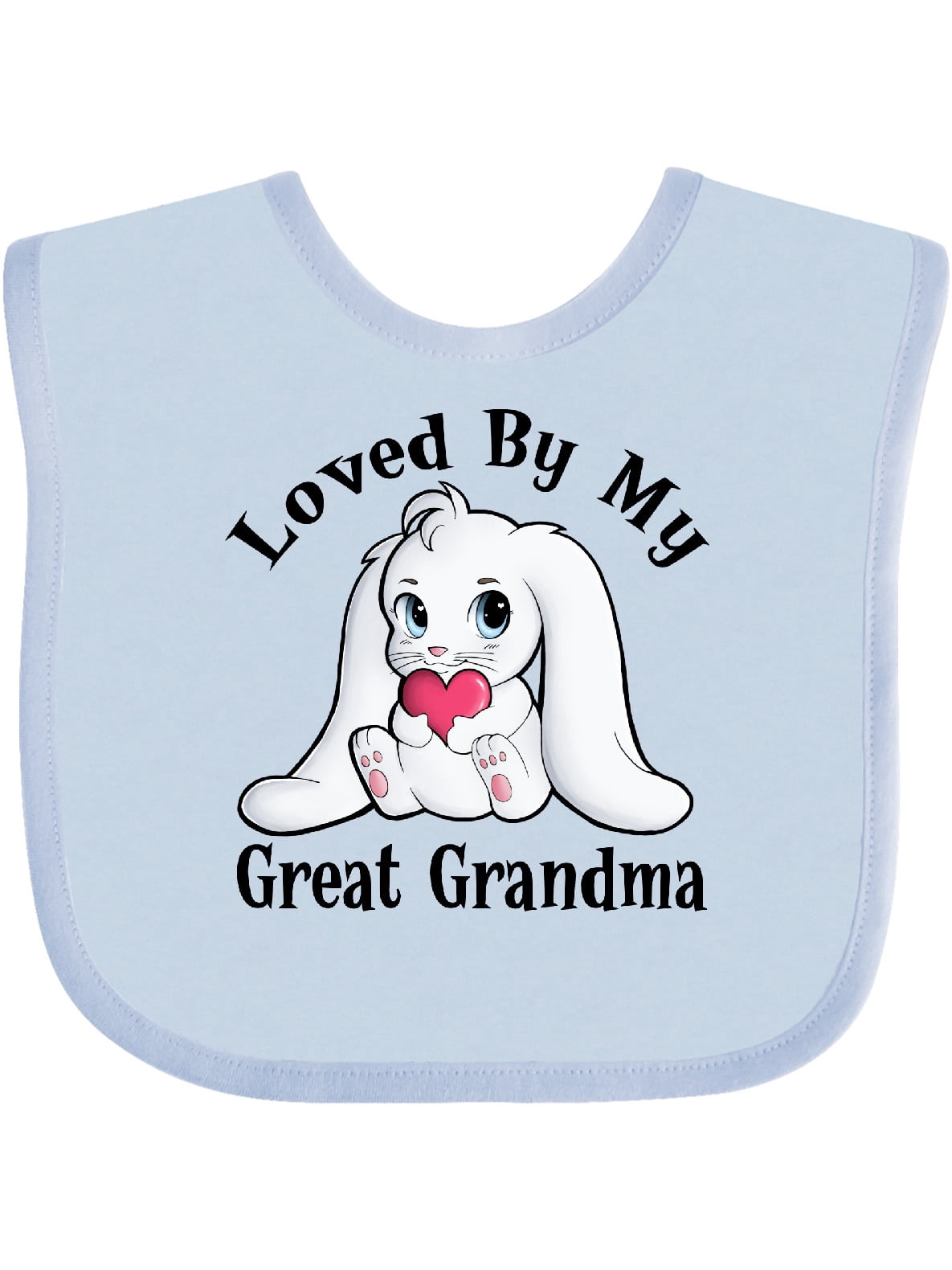 Loved By My Great Grandma Bunny Rabbit Baby Bib