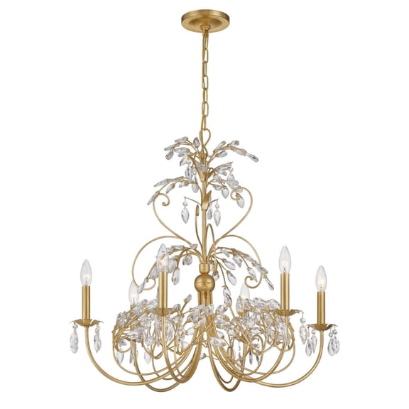 SDE-4926-GA Crystorama Lighting Sadie - 6 Light Chandelier-28.5 Inch Tall and 29 Inch Wide