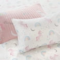 thumbnail image 2 of Levtex Home - Melody Full Sheet Set - Top Sheet (81x96), Fitted Sheet (54x75in.), and One Pillowcase (21x30x3in.) - Unicorns - Pink and White - Polyester, 2 of 4