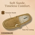 thumbnail image 3 of Cushionaire Origin Genuine Suede Mule Clogs for Women, Cozy Slip-On Moc Toe Loafer with Buckle and Faux Fur Cushioned Footbed, 3 of 20