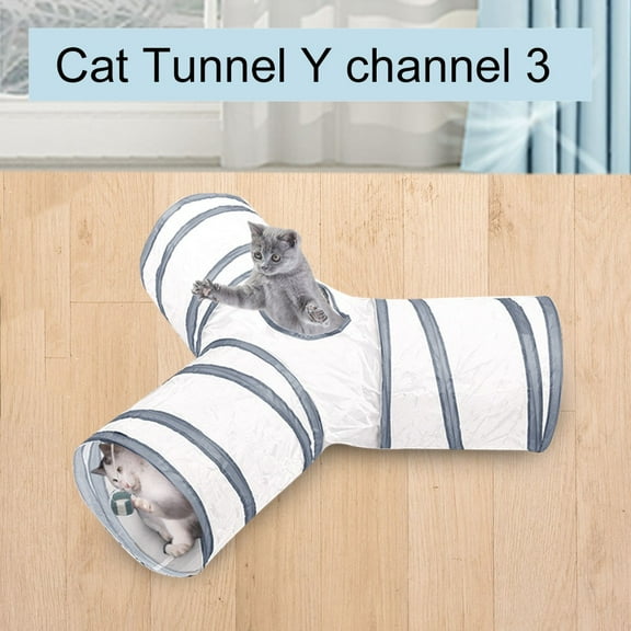 ABPWLY Toys Pet Play Tunnel Long Tunnel for Dogs Cats Kittens Toy with Crinkle Peephole and Furry Play Mat 25cm Diameter Polyester Material Kids Games