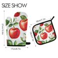 thumbnail image 2 of Yayeee Oven Mitts and Pot Holder Set of 2 Heat Resistant Kitchen Gloves Baking Hot Pad, Apple Pattern, 2 of 5