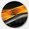 thumbnail image 1 of DesignArt Horloge Murale Grande Vagues Dorées et Roses, 1 of 2