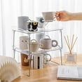 thumbnail image 6 of Foldable Storage Shelf for Desktop,Transparent Storage Rack,Stackable Storage Organizer for Bathroom,Kitchen and Office, 6 of 6