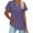 #230-Purple, variant on Ounisa Plus Size Tops for Women Summer V Neck Short Sleeve Tee Shirts Henley Button Casual Loose Fit Blouse
