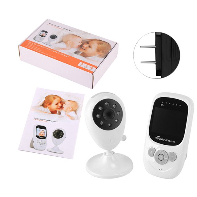 Baby Secure Camera Video inalámbrico con pantalla LCD 2 vías Audio Detección de temperatura Cámara web Enchufe de EE. UU. Sweethay AF000007-02B