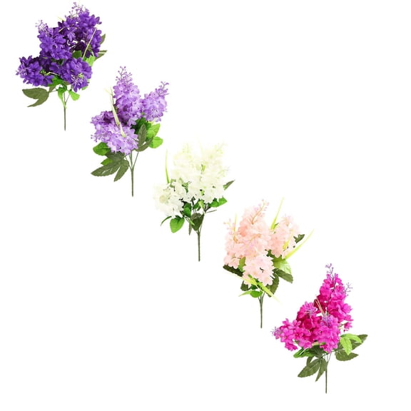 Bundle of Artificial Cemetery Flowers, Plastic Memorial Bouquet for Hanging, Window Boxes, Home Table Centerpieces, and Graveside Decoration, Everlasting Floral Arrangement,5pc