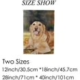 thumbnail image 2 of SKYSONIC Cute Golden Retriever Dog Double Side Print Garden House Sports Flag 12x18 in Polyester Decorative Flag Banner for Outside House Flowerpot, 2 of 7