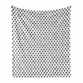 thumbnail image 1 of Grunge Soft Flannel Fleece Throw Blanket, Geometric Circle Splashes Smudges Hand Drawn Murky Polka Dots Monochrome, Cozy Plush for Indoor and Outdoor Use, 50" x 70", Charcoal Grey White, by Ambesonne, 1 of 5