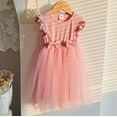 thumbnail image 2 of Glisme Girls Dresses Toddler Butter Butterfly Sleeves Prints Embroidery Bowknot Dress Dance Dresses Pink Sundress Size 5-6 Years, 2 of 4