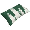 thumbnail image 5 of Christmas Pillow Covers 12x20 Inch Set of 2 Sage Green Cream Christmas Tree Snowflakes Decor Throw Pillows Winter Xmas Holiday Outdoor Lumbar Cushion Cases for Couch Bed Decorations, 5 of 5