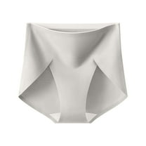 Annhoo Cotton Plus Size Underpants for Women High Waisted Seamless Breathable Elastic No Show Underwear Comfy Panties