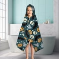 thumbnail image 6 of Halloween Spooky Icons Pattern Hooded Bath Towel，50"x30" for Ages 3 To 12 Kids, Quick Dry Lightweight Soft Microfiber Hood Beach Towel Cover Up for Kids, 6 of 7