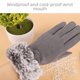 thumbnail image 4 of Guantes de mujer para primavera, otoño e invierno con pantalla táctil, además de terciopelo, cálidos y bonitos, para estudiantes, para montar en bicicleta, guantes gruesos y resistentes al viento, 4 of 5