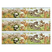 Baby Jungle Animals Edible Frosting Image Strips Cake Decoration