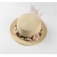 thumbnail image 3 of ZHAOCHENG Sombrero de paja con corona de parte superior plana para exteriores, playa, viajes, sombrero para el sol *Beige, 3 of 4