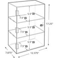 thumbnail image 5 of Azar Displays 255412 Acrylic Lockbox Countertop Display Case w/ 2 Shelves 12.375"" Wide, Clear, 5 of 5