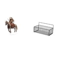 thumbnail image 1 of Centro De Mesa De Caballero Acrílico Con Estantes Flotantes De Metal Y Cesta De Alambre Para Decoración Del Hogar, Cocina, Baño Y Sala De Estar., 1 of 8