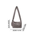 thumbnail image 3 of Bolso bandolera acolchado de nailon para mujer – Bolso cruzado de color liso para ir al trabajo, bolso pequeño de gran capacidad para guardar artículos esenciales diarios., 3 of 6