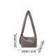 thumbnail image 3 of Bolso bandolera acolchado de nailon para mujer – Bolso cruzado de color liso para ir al trabajo, bolso pequeño de gran capacidad para guardar artículos esenciales diarios., 3 of 6