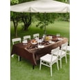 thumbnail image 5 of 60x84 Inch Outdoor Tablecloth with Umbrella Hole Zipper Rectangle Coffee Beans Rectangular Tablecloths Outside Waterproof Dark Brown Falling Cafe Bean Sacks Modern Patio Table Cover for Picnic Party, 5 of 8