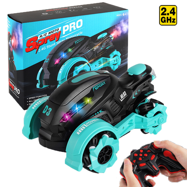 EIMELI Voiture RC 2022 Nouvelle Voiture Télécommandée Haute Technologie 2,4 g 1 18 Voiture RC en Alliage Double Face Tonneau Drift Conduite Tir à la Bombe à Eau pour Enfants Voiture de Contrôle Compétitive Jouets pour Garçon (Vert