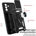 thumbnail image 6 of Design for Galaxy S24 Plus/S24+ Phone Case with Ring Holder Stand Kickstand Heavy Duty Slim Shockproof Hybrid Rugged Drop Protective Cover for Samsungs24+ galaxys24+ Women Men 6.6 inch Black, 6 of 14
