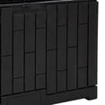 thumbnail image 4 of Dextrus 60 Gallon Weatherproof Rattan Deck Box, Heavy-Duty Resin Outdoor Storage Box with Slide-Locking Lid, Lockable Multi-Purpose Organizer for Patio, Garden and Home Essentials, Black, 4 of 10