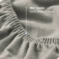 thumbnail image 4 of Bare Home 100% Cotton Flannel Fitted Sheet - Deep Pocket - Queen, Light Gray, 4 of 5
