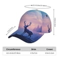 thumbnail image 2 of Balery Night Sky Elk Gorra de béisbol de tamaño ajustable para correr, entrenar y actividades al aire libre. Gorra de papá para todas las estaciones., 2 of 6
