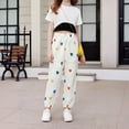 thumbnail image 2 of Mercatoo Toddler Kids Cotton Linen Harem Pants Baby Boys Girls Elastic Long Casual Loose Joggers Bloome𝐫s Summer Cute Baggy Pants, 2 of 6