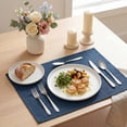 thumbnail image 3 of Sm:)e Navy Blue Placemats 12 x 18 Inch Set of 4, Seasonal Washable Kitchen Dining Table Decoration for Home Party,240g（0.53lb）, 3 of 7