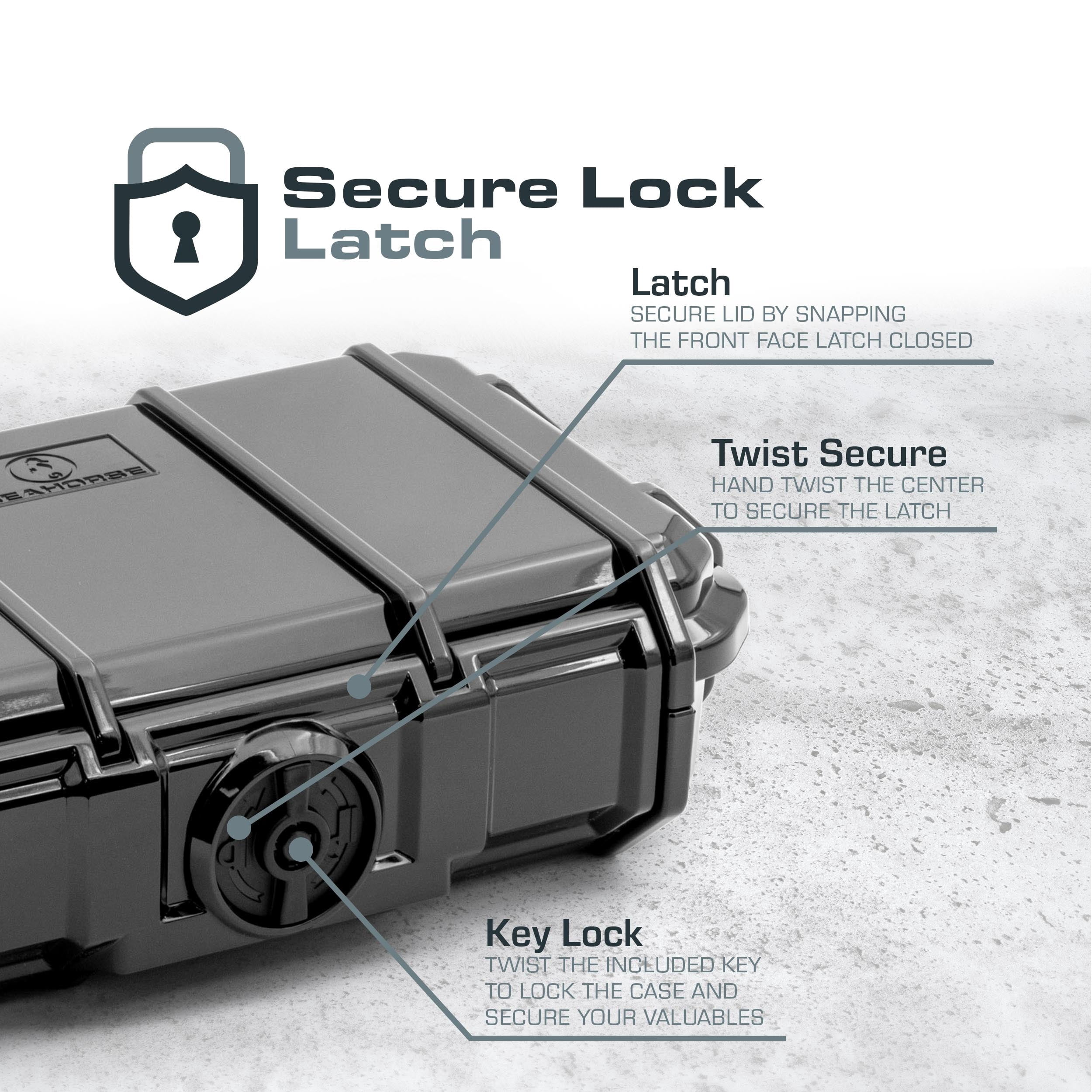 Seahorse 56 Waterproof Hard Protective Dry Box Case / USA Made / IP67 Waterproof / Perfect EDC Every Day Carry