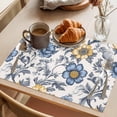 thumbnail image 3 of Vintage Flower Placemats Set of 12, Abstract Floral Non-Slip Place Mats Washable Table Mats for Kitchen Dining Table Decorations Indoor/Outdoor, 3 of 9
