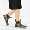 thumbnail image 3 of HSBDNZQ Men's Deck Boots, Waterproof Ankle Rain Boots, Anti-Slip Rubber Fishing Shoes for Boating, Camping & Outdoor Work, Olive Green Print, Size 10.5, 3 of 10