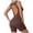 A-Coffee14, variant on Women's Back Cutout Seamless Unitard Short Slim Fit Short Length Elastic Waist Romper Stretchy Sculpting Yoga Shorts