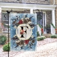 thumbnail image 3 of Monogram Letter F Winter Small Garden Flag Burlap Family Last Name Initial Yard Flag 12.5 x 18 Inch Snow Red Birds Floral Garden Flag Vertical Holiday Outdoor Farmhouse Decoration, 3 of 5