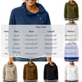 thumbnail image 4 of SYwaren Women's Chic Pullover Solid Color Lapel Button Front Long Sleeve No Hood Oversized Casual Fashion Top, 4 of 6