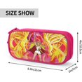 thumbnail image 4 of Trousse à Crayons Shera, Sac de Papeterie à Double Fermeture Éclair Rose, 4 of 4